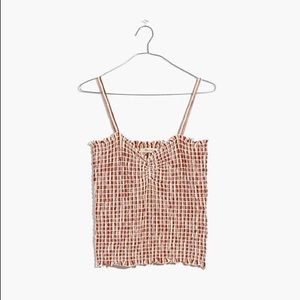 NWT Madewell Superlight Jacquard Smocked Tank